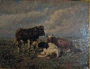 Two cows and a bull unknow artist